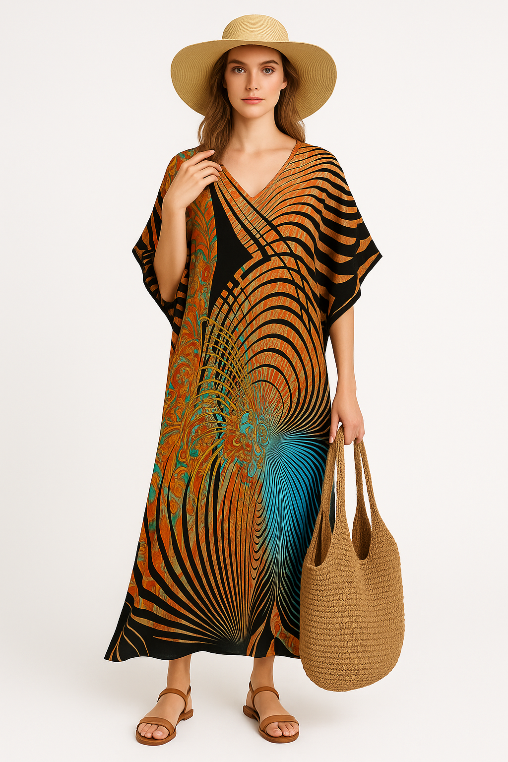 Luchtige Casual Kaftan voor Zomerse Dagen – Vellura