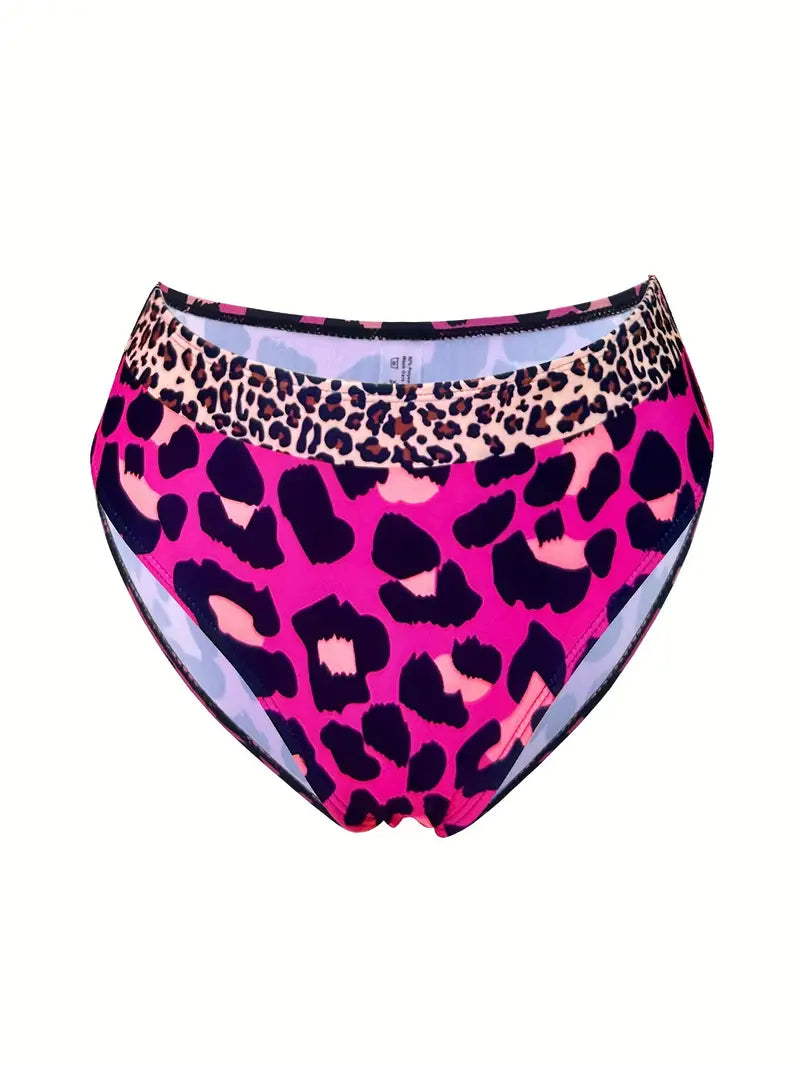 Panterprint bikini dames V-hals hoog model – Zayenna