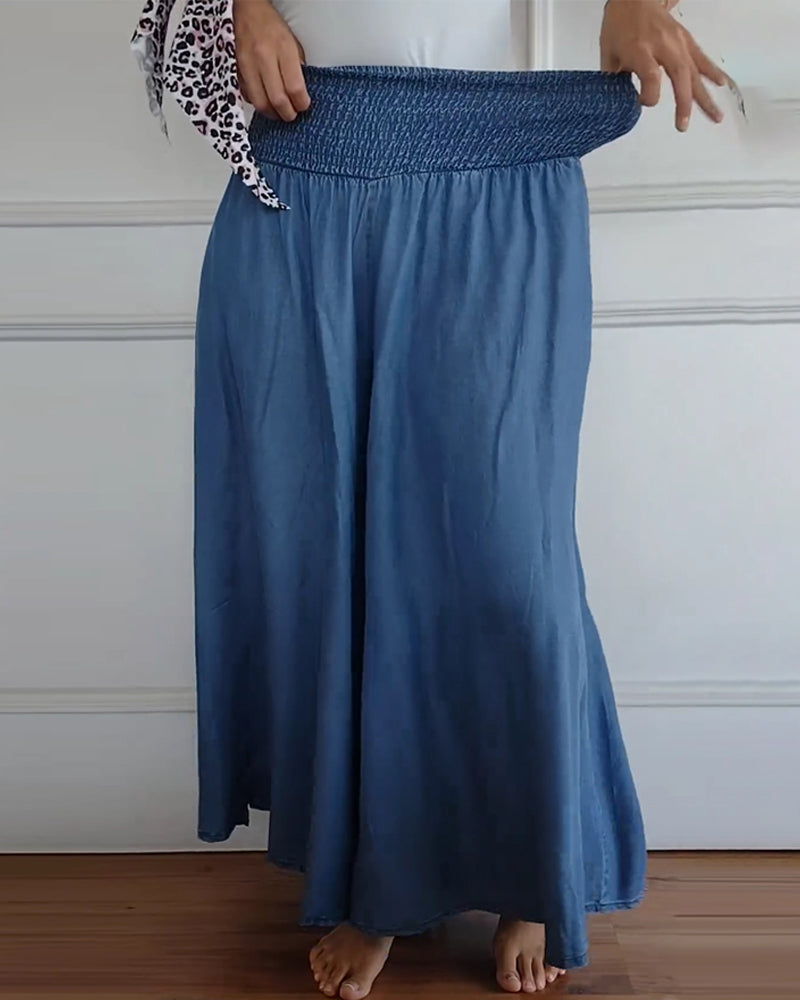 Damesbroek met hoge taille en wijde pijpen – Mira