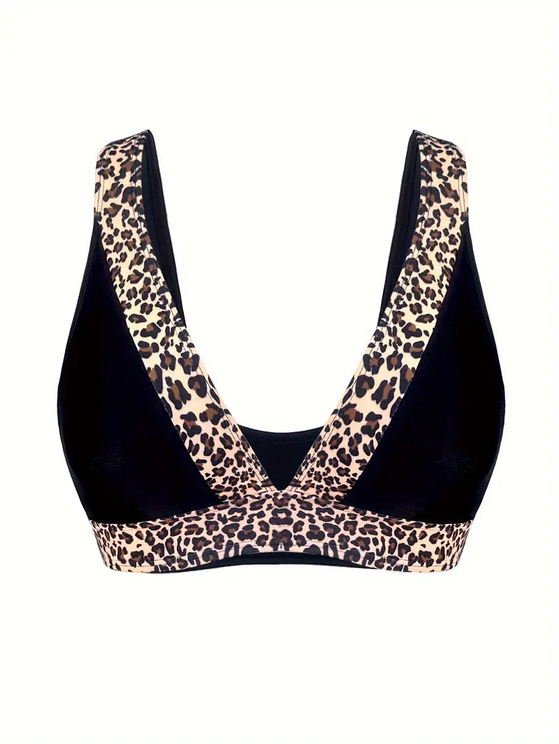 Panterprint bikini dames V-hals hoog model – Zayenna