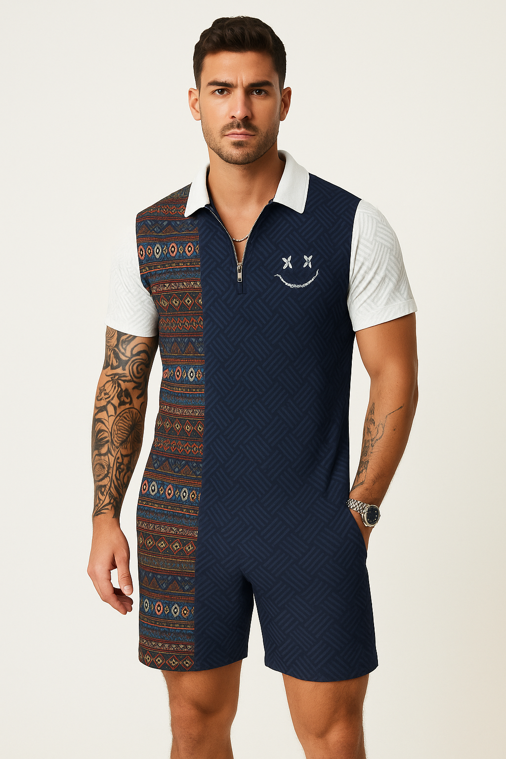 Zomerse herenset met poloshirt en shorts – Arie