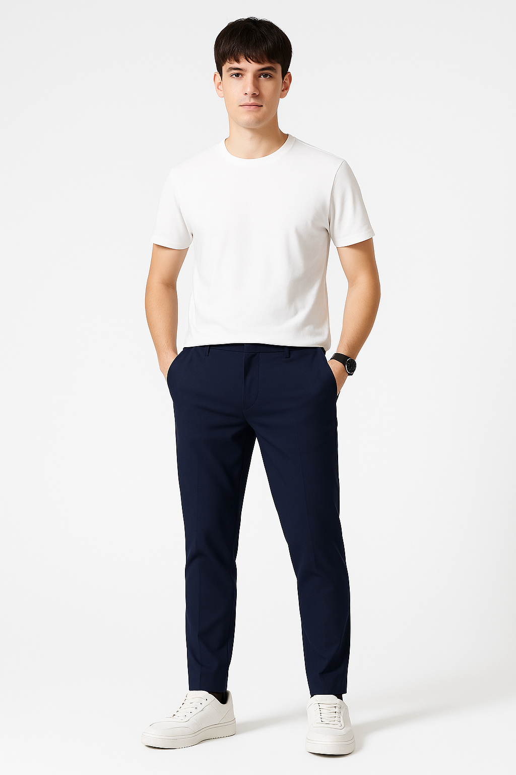 Heren stretchbroek ademend comfort slim fit stijl – Evert