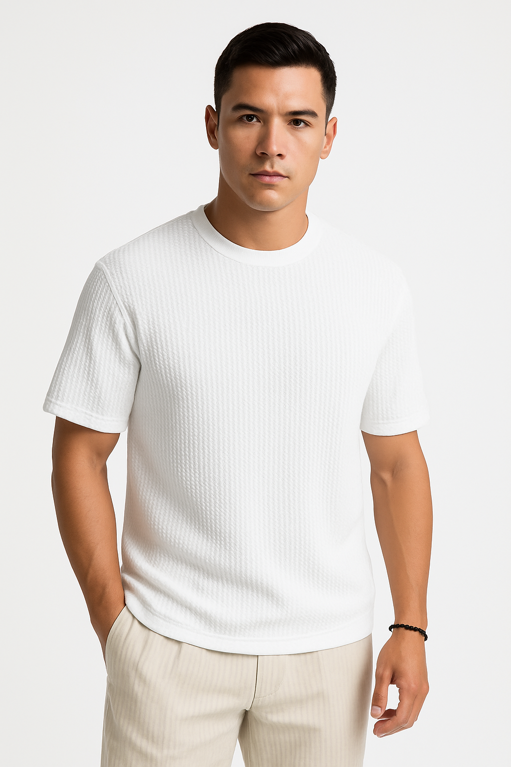 Gebreid herenshirt met moderne pasvorm en comfort – Yentl