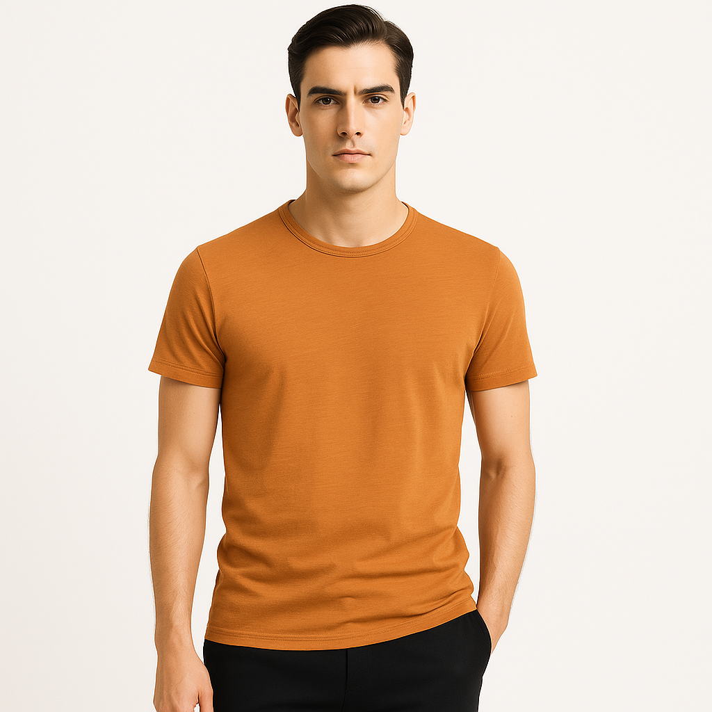 Klassiek heren-T-shirt van katoen met perfecte pasvorm – Noven