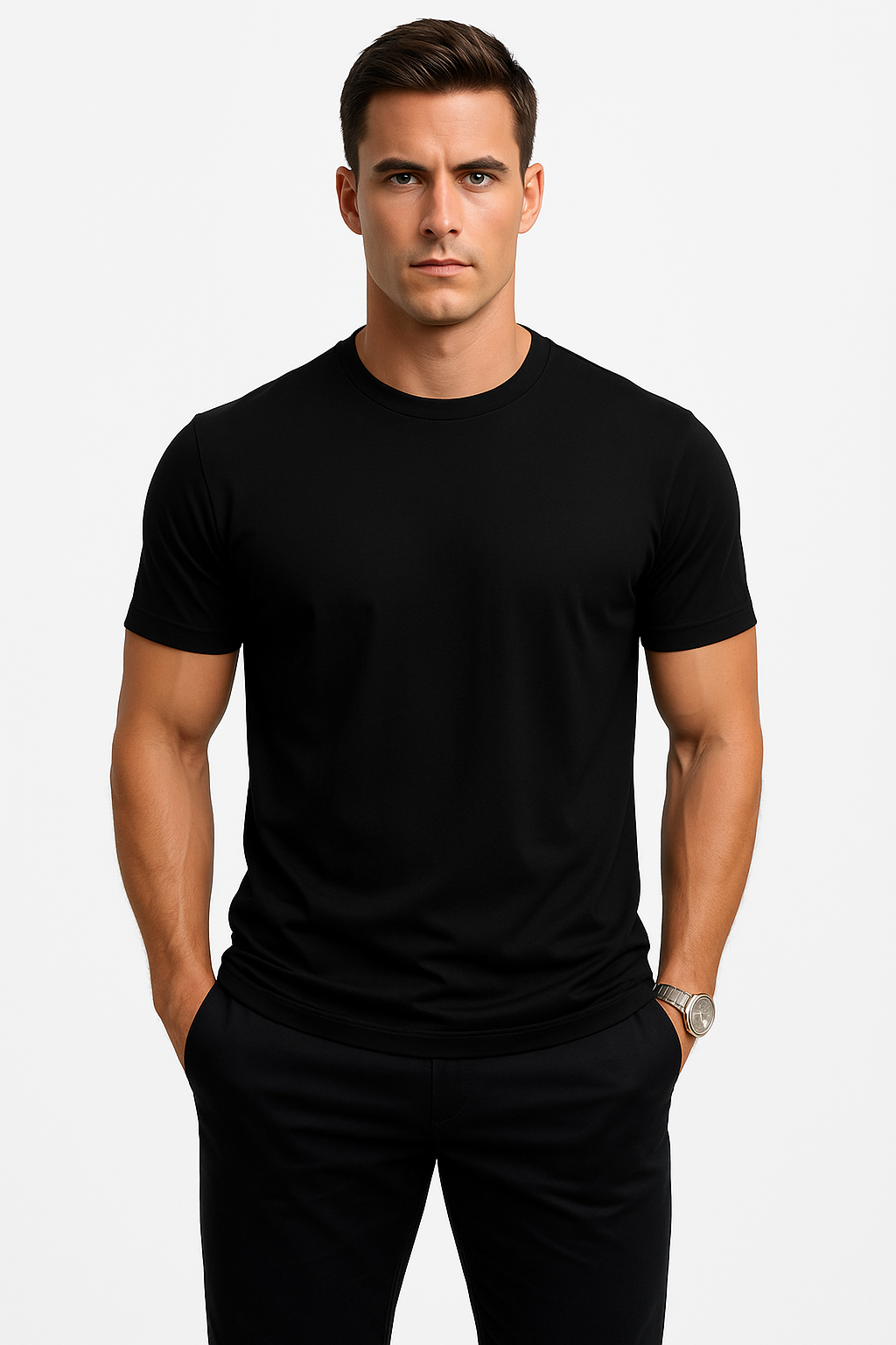 Comfortabel basic T-shirt voor heren, ademend en stijlvol – Tom