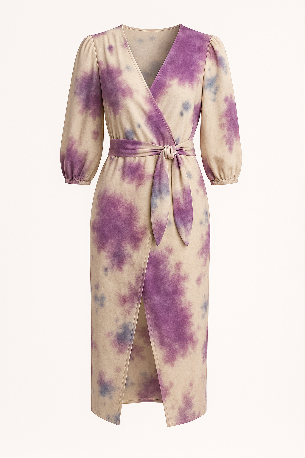 Elegante Paarse V-Halsjurk voor Dames – Larissa