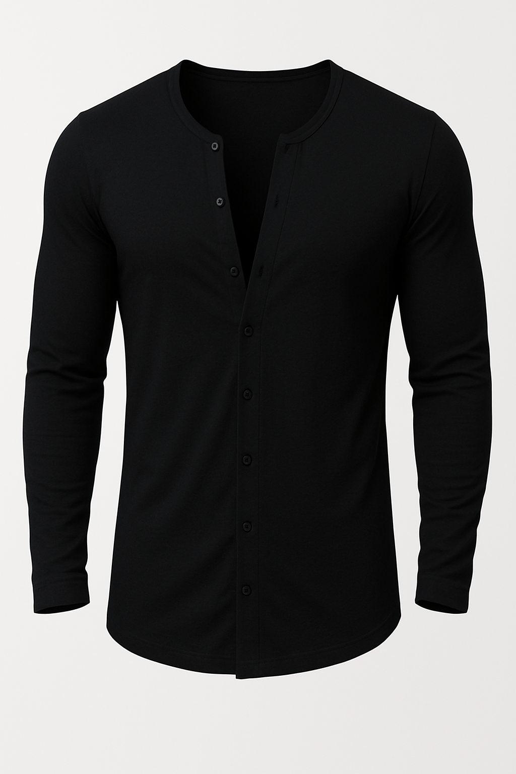Lange mouwen T-shirt met knoopjes voor heren – John