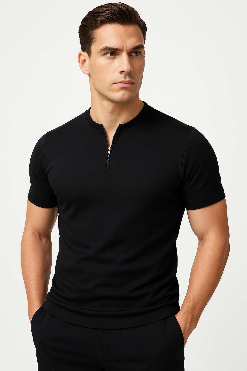T-shirt met rits voor heren – ademend en stijlvol – Florian