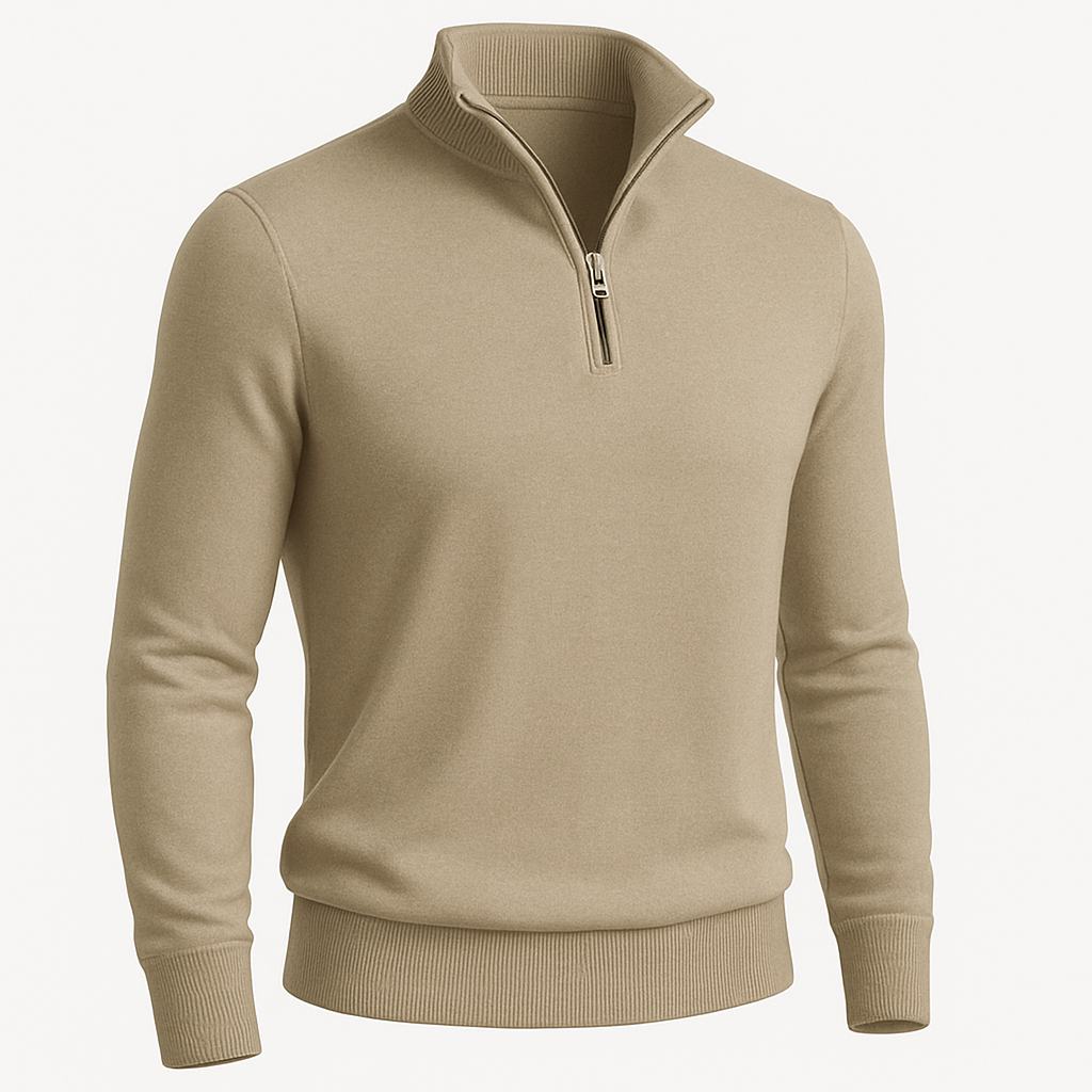 Merino herentrui met halve rits en comfort – Peter