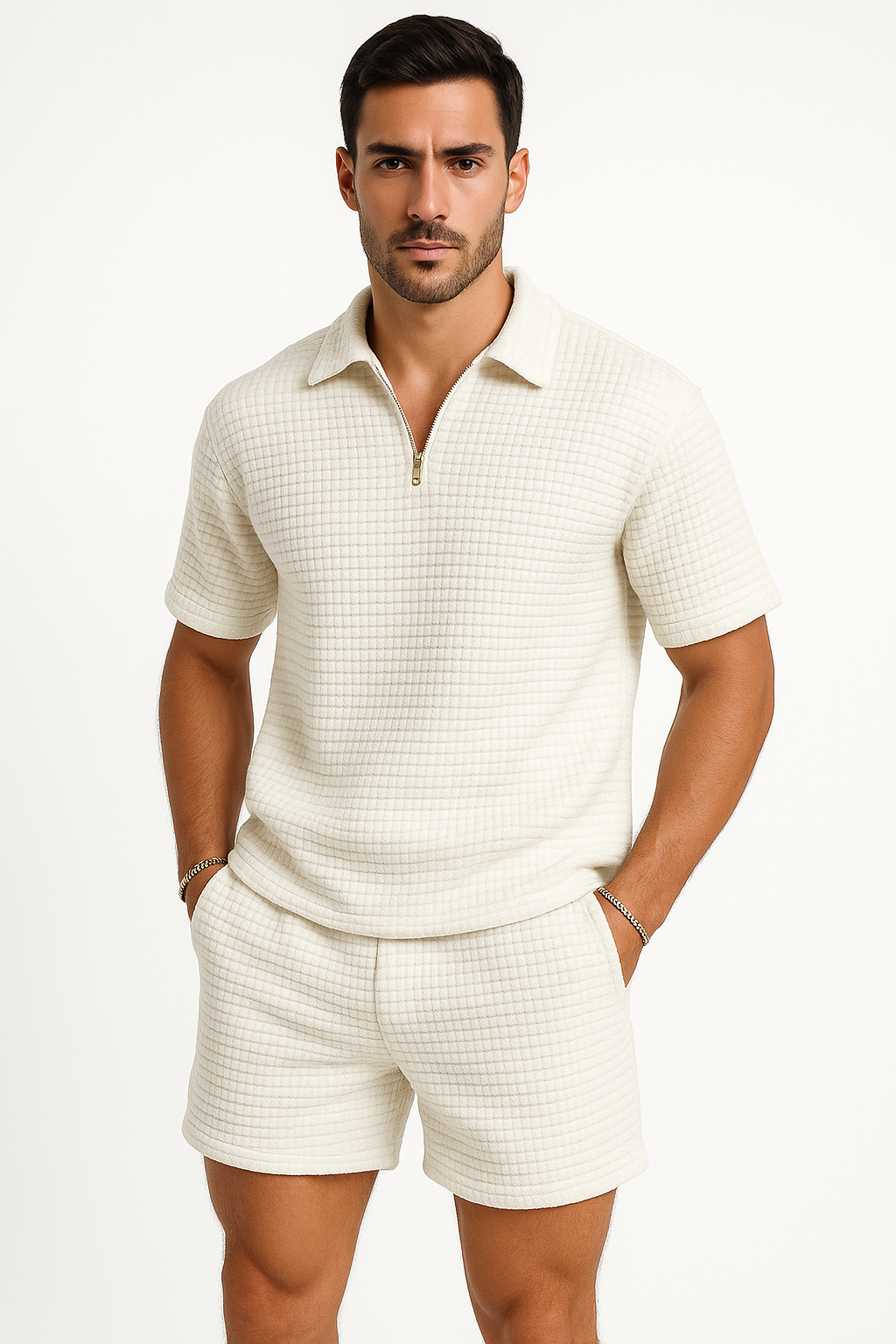 Zomeroutfit heren luchtig tweedelig set met stijl – Julian