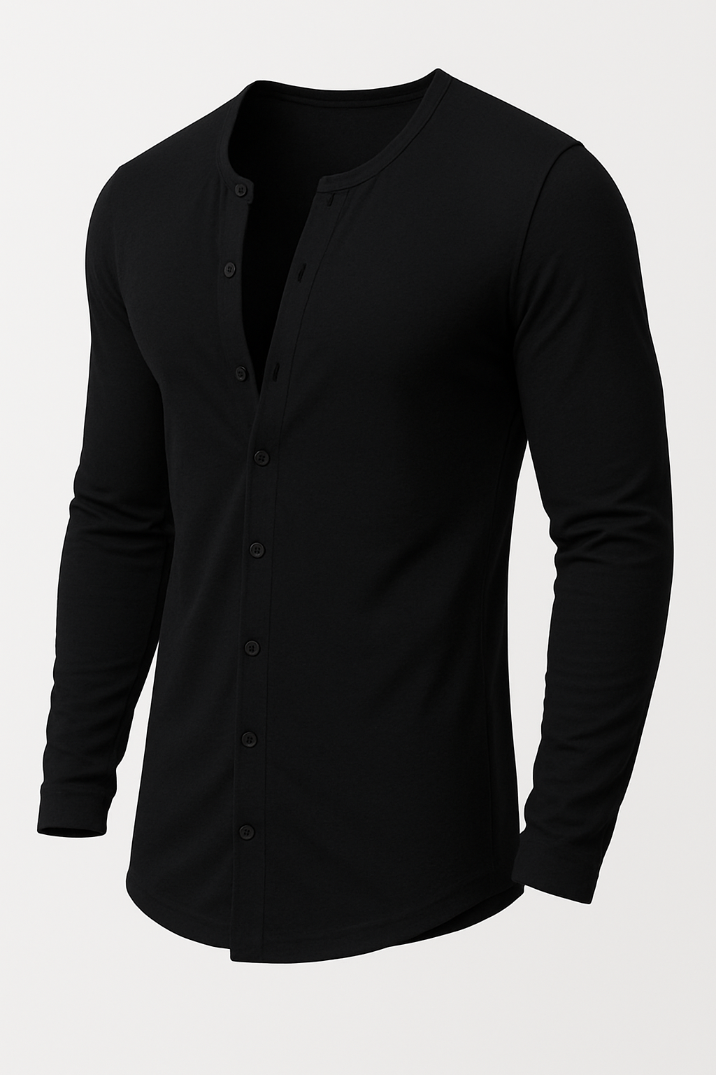 Lange mouwen T-shirt met knoopjes voor heren – John