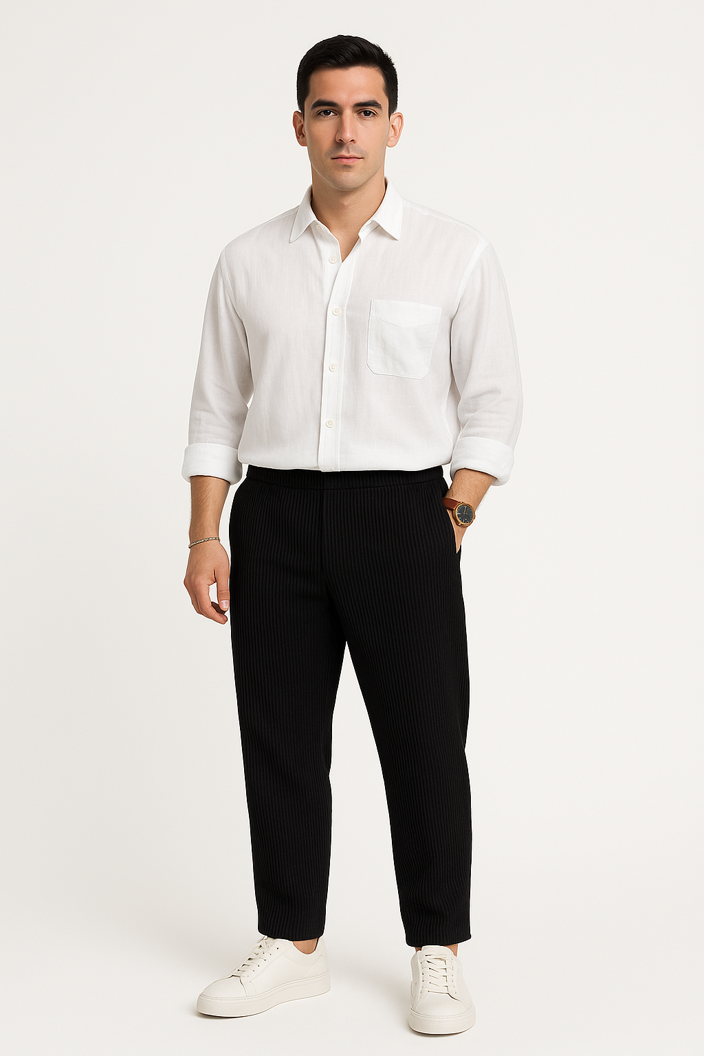 Luxe Herenbroek Old Money Stijl Tijdloos – Caelero