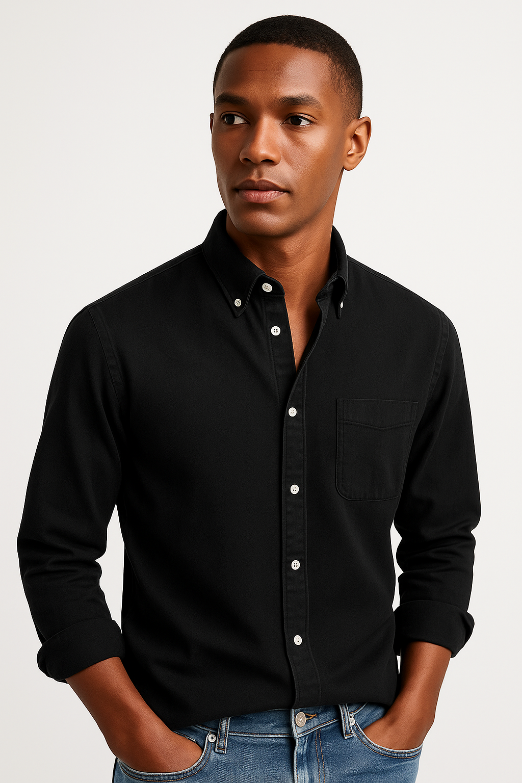 Casual herenoverhemd ademend katoen regular fit – Daan