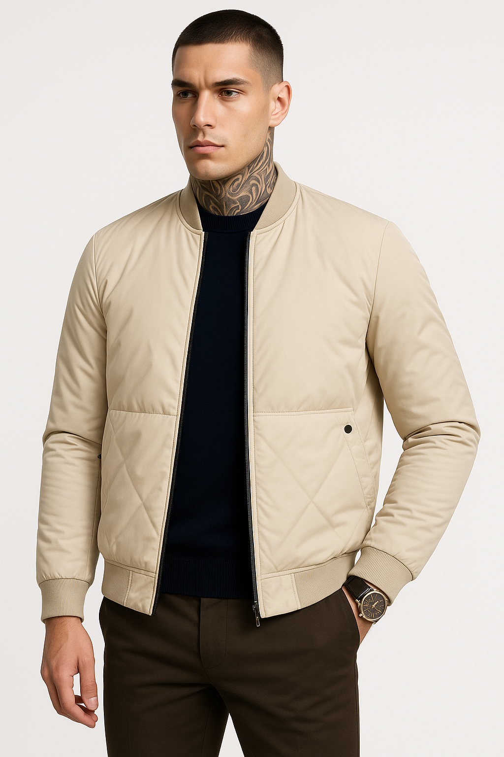 Fleece pufferjas voor heren – warme casual herfstjas Eelco