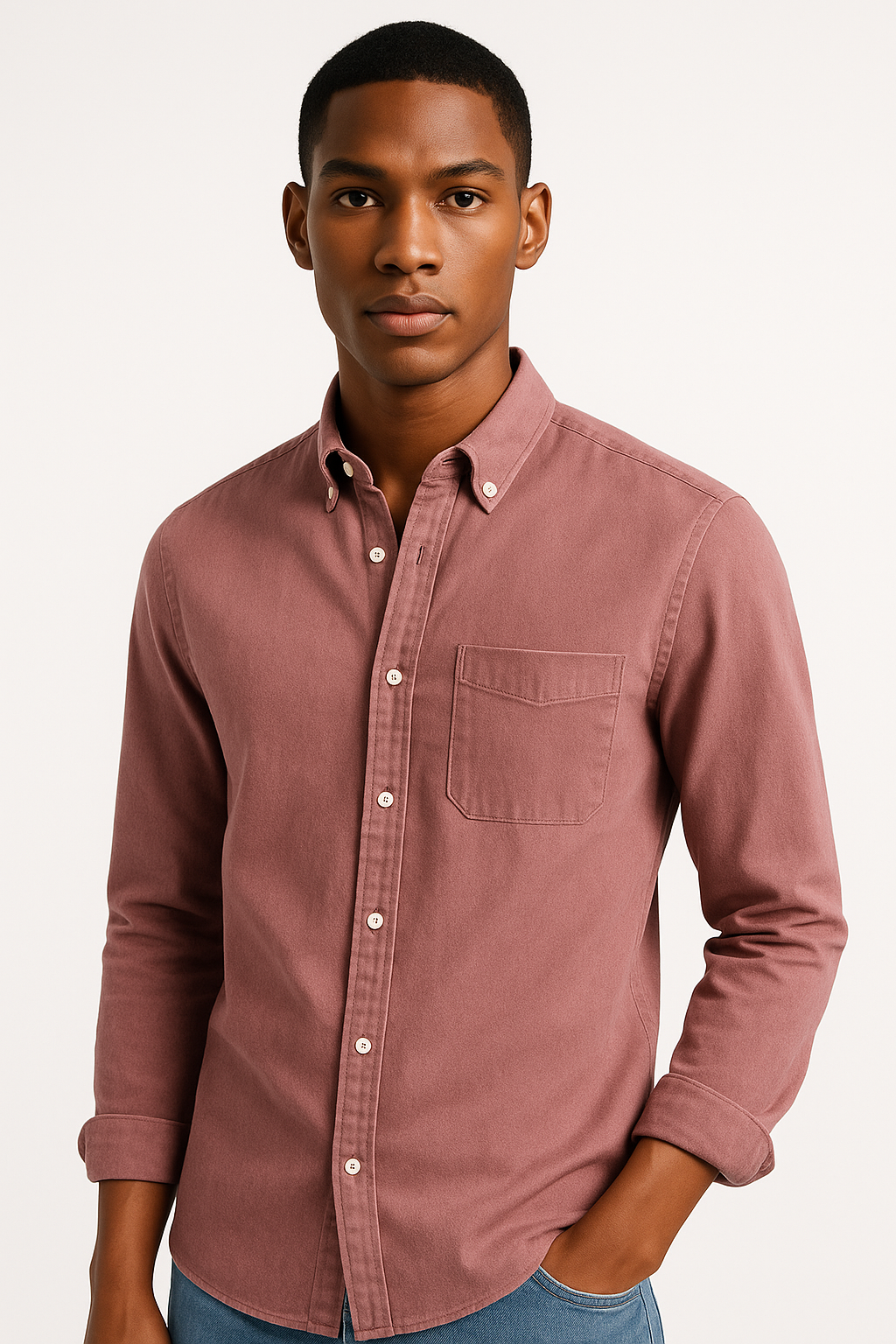 Casual herenoverhemd ademend katoen regular fit – Daan