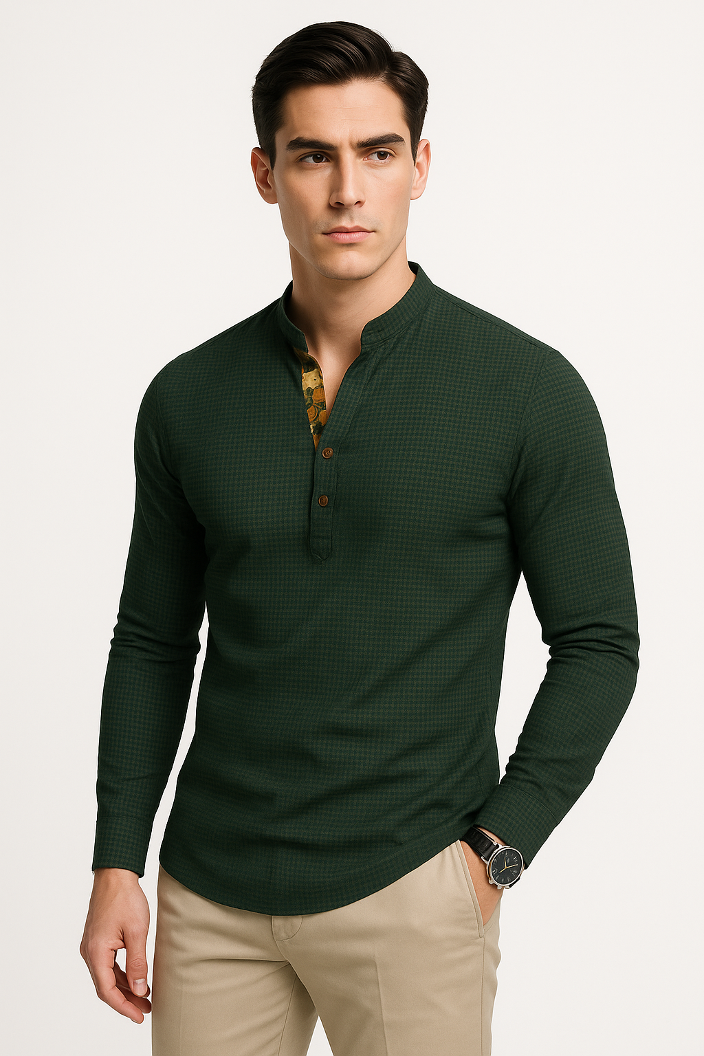 Herenshirt met lange mouwen – ademend en stijlvol – Dion