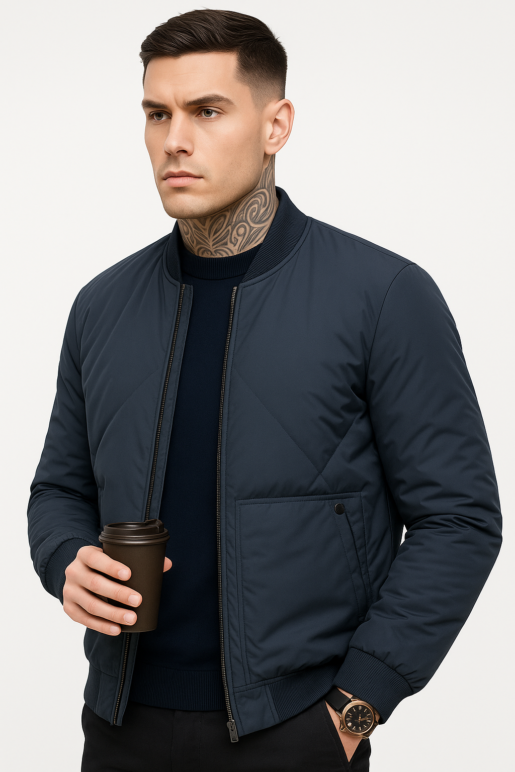 Fleece pufferjas voor heren – warme casual herfstjas Eelco