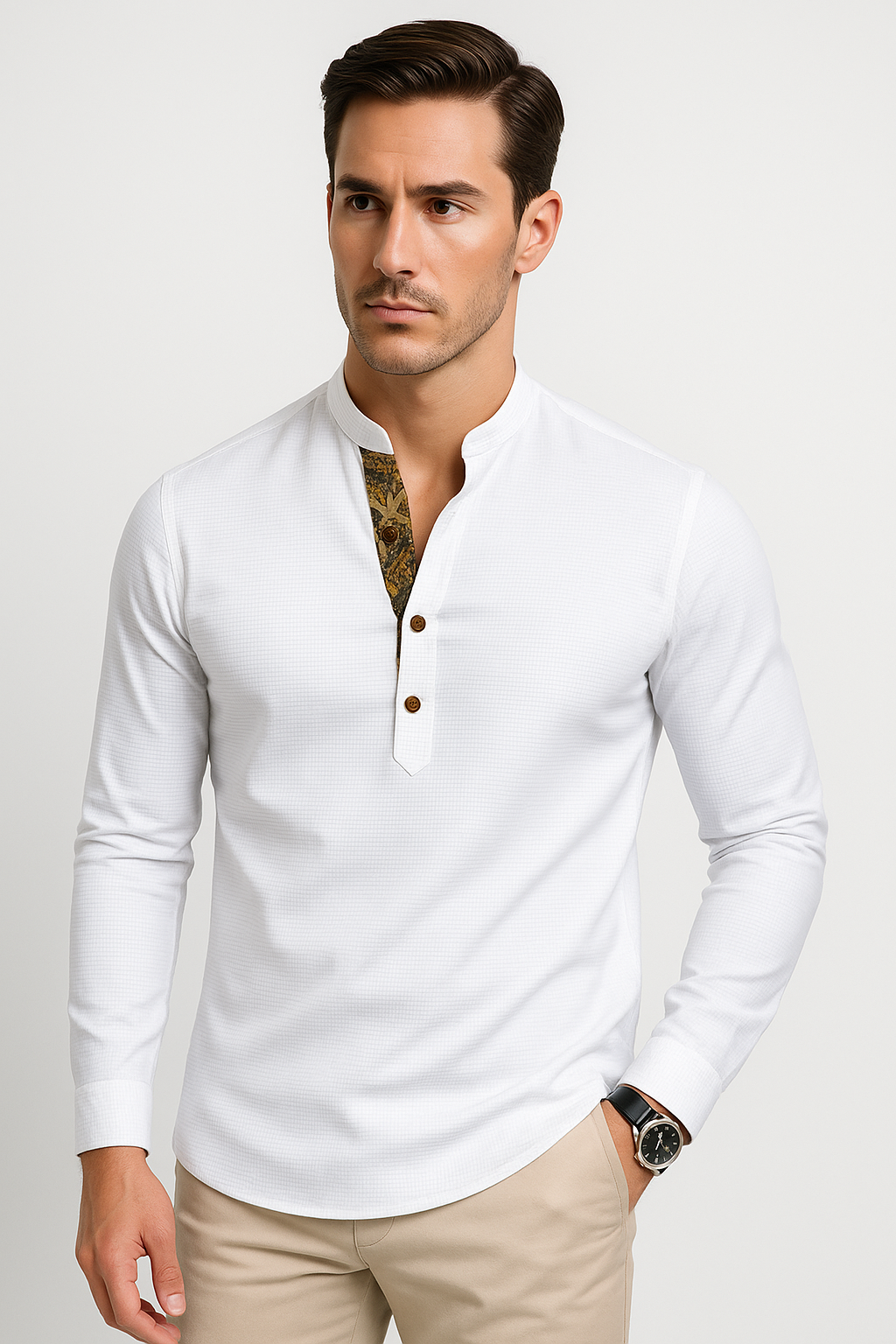 Herenshirt met lange mouwen – ademend en stijlvol – Dion