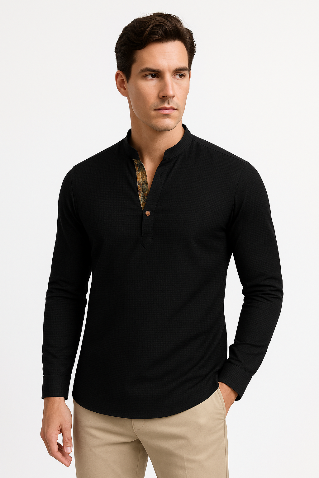 Herenshirt met lange mouwen – ademend en stijlvol – Dion
