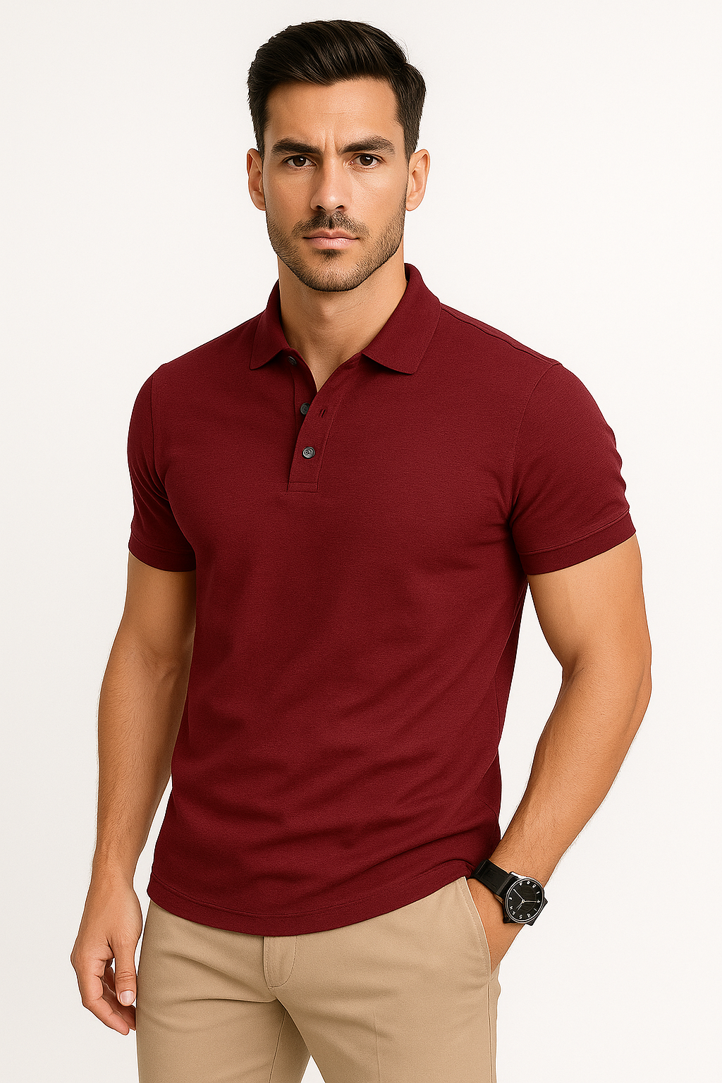 Elite Musclefit Polo met Knoopjes voor Heren – Max