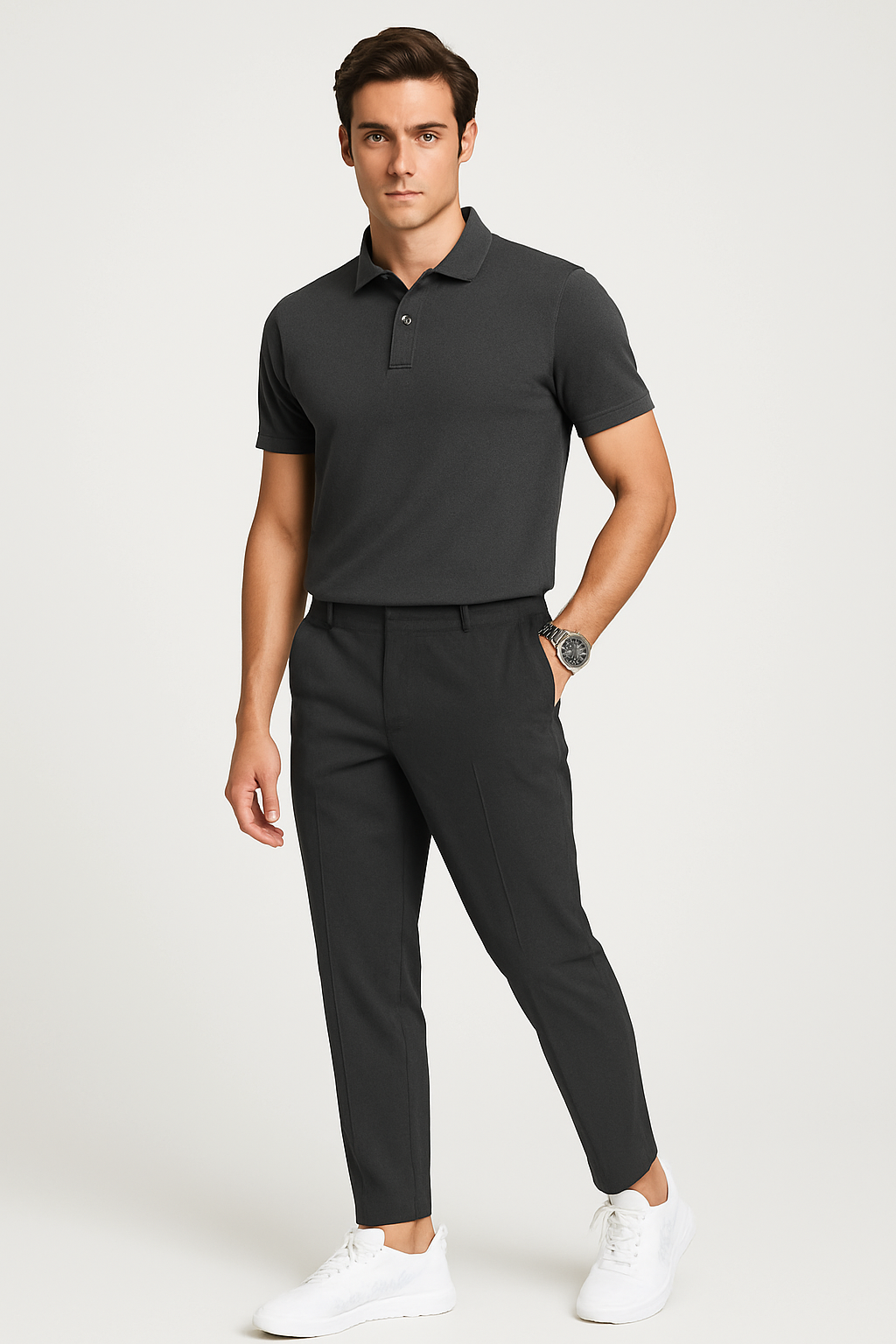 Elegante herenbroek met comfortabele pasvorm en zakken – Florian