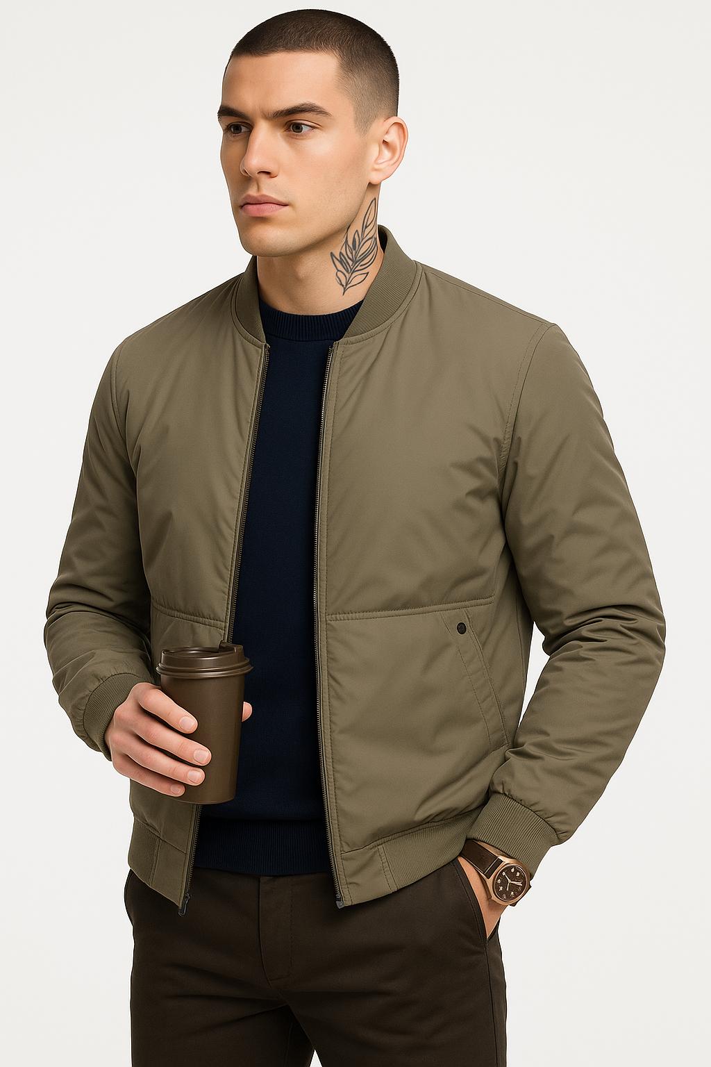 Fleece pufferjas voor heren – warme casual herfstjas Eelco