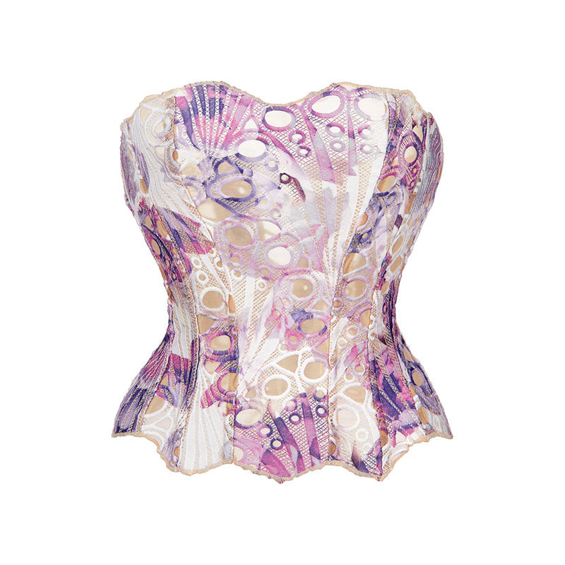 Kanten bustier top met baleinen voor dames – Nura