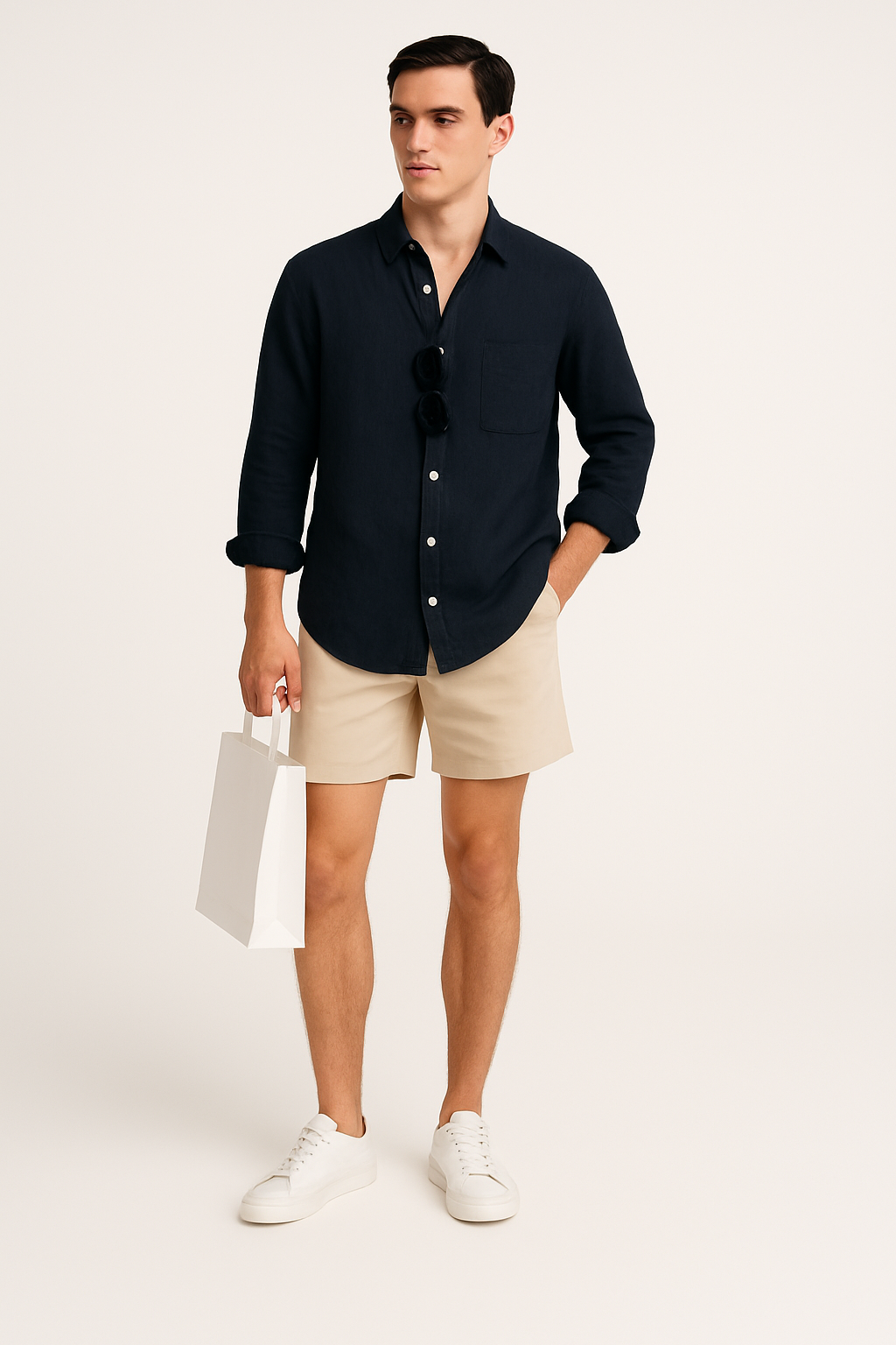 Linnen herenoverhemd oversized stijlvol zomerlook – Diederik