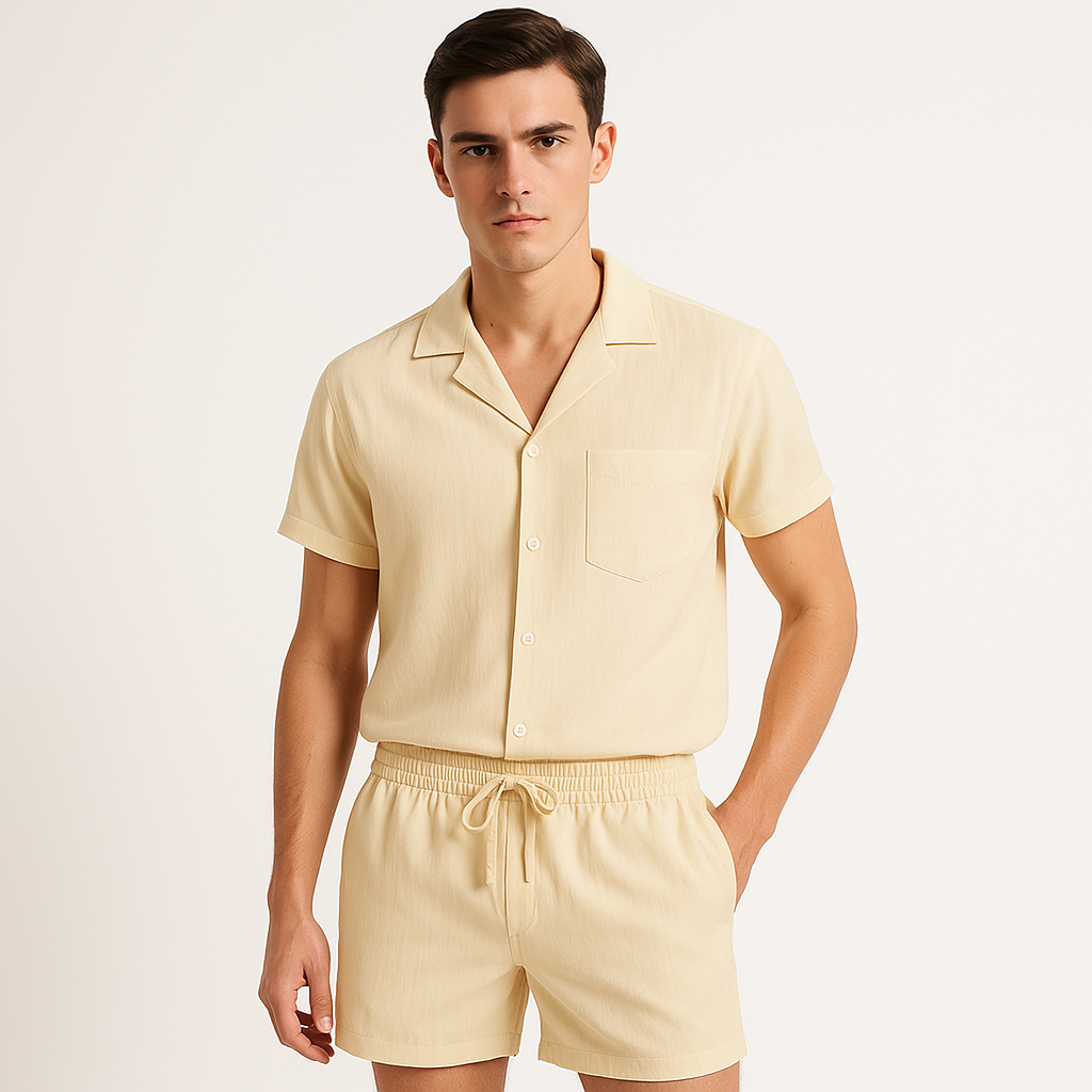 Tweedelige zomerset voor heren met relaxte pasvorm – Nick