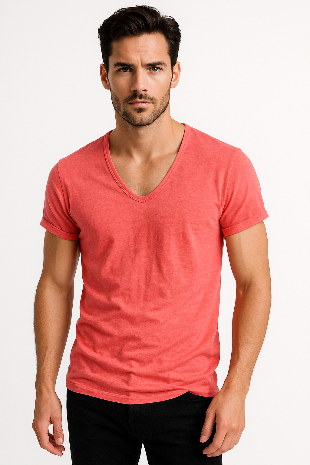 Zomer-T-shirt voor heren slim fit ademend katoen – Jasper