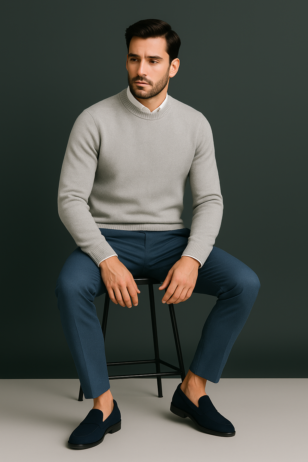 Kasjmier trui heren warm elegant wintermodel – Thomas