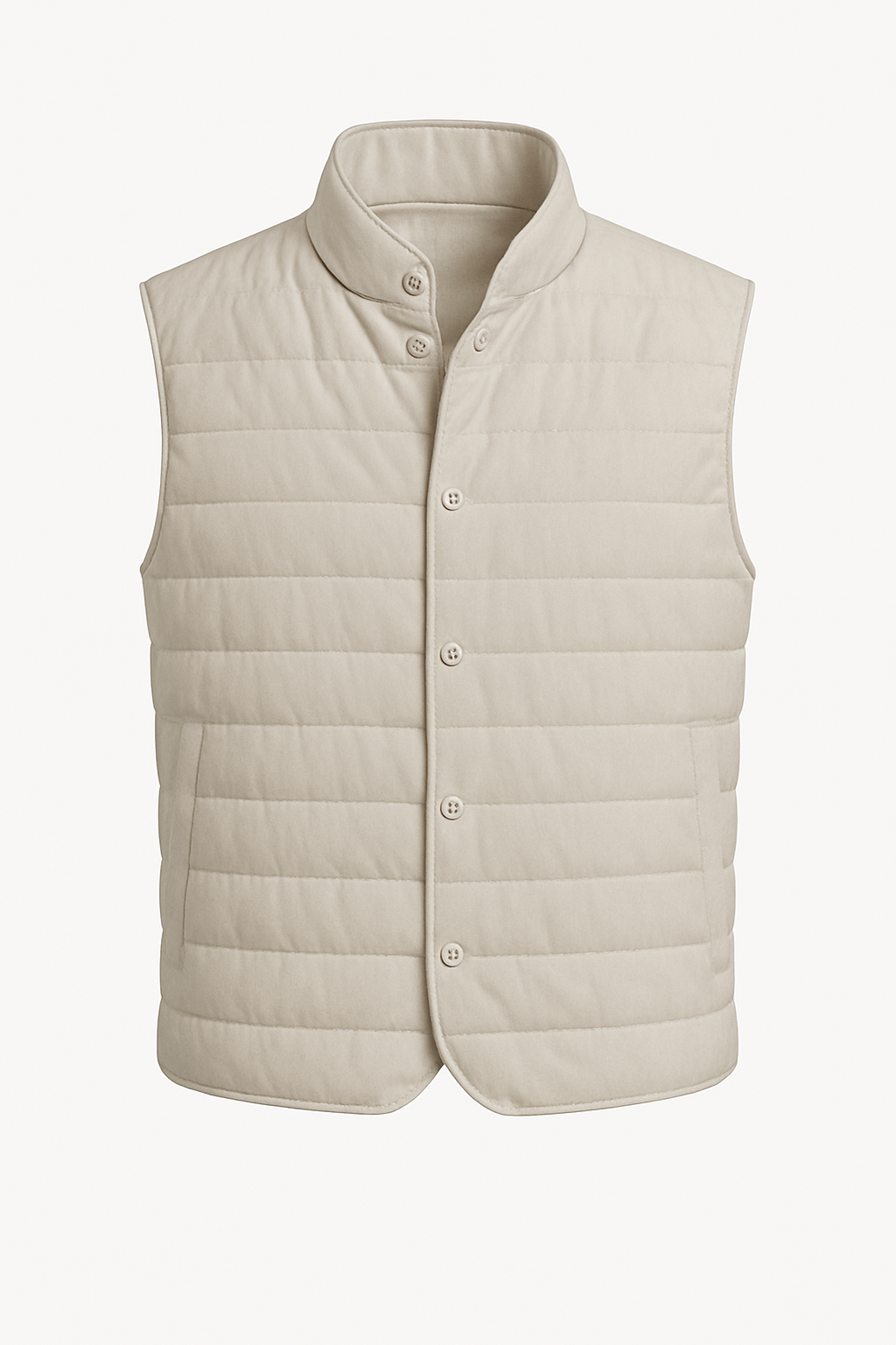 Heren bodywarmer lichtgewicht zandkleur outdoor stijl – Daan