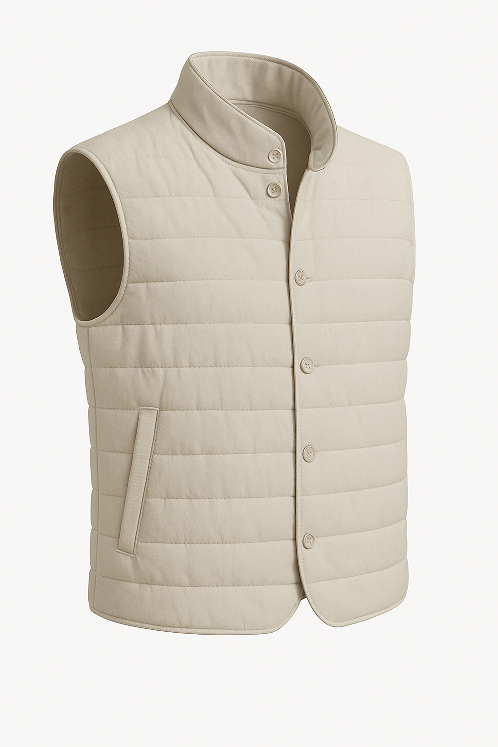 Heren bodywarmer lichtgewicht zandkleur outdoor stijl – Daan