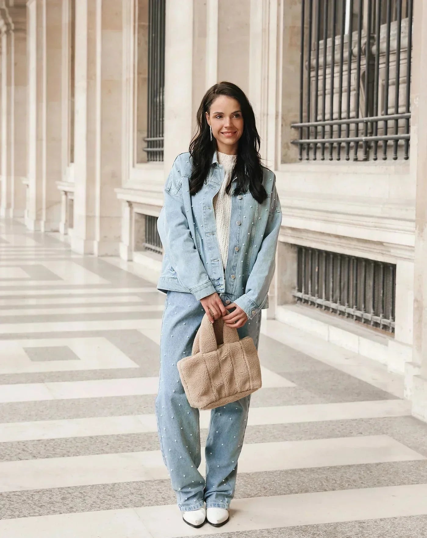 Glitter pailletten denim jeans voor dames – Olivia
