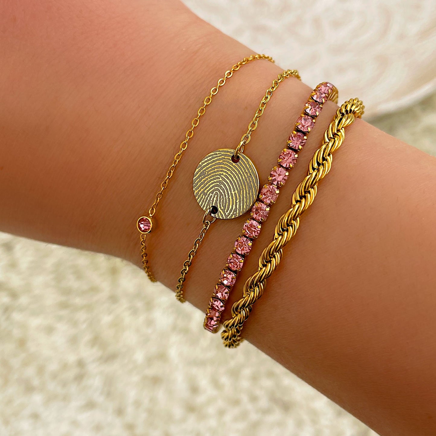 Geboortesteen Armband van Zilver en Goud – Persoonlijk Cadeau – Astralia