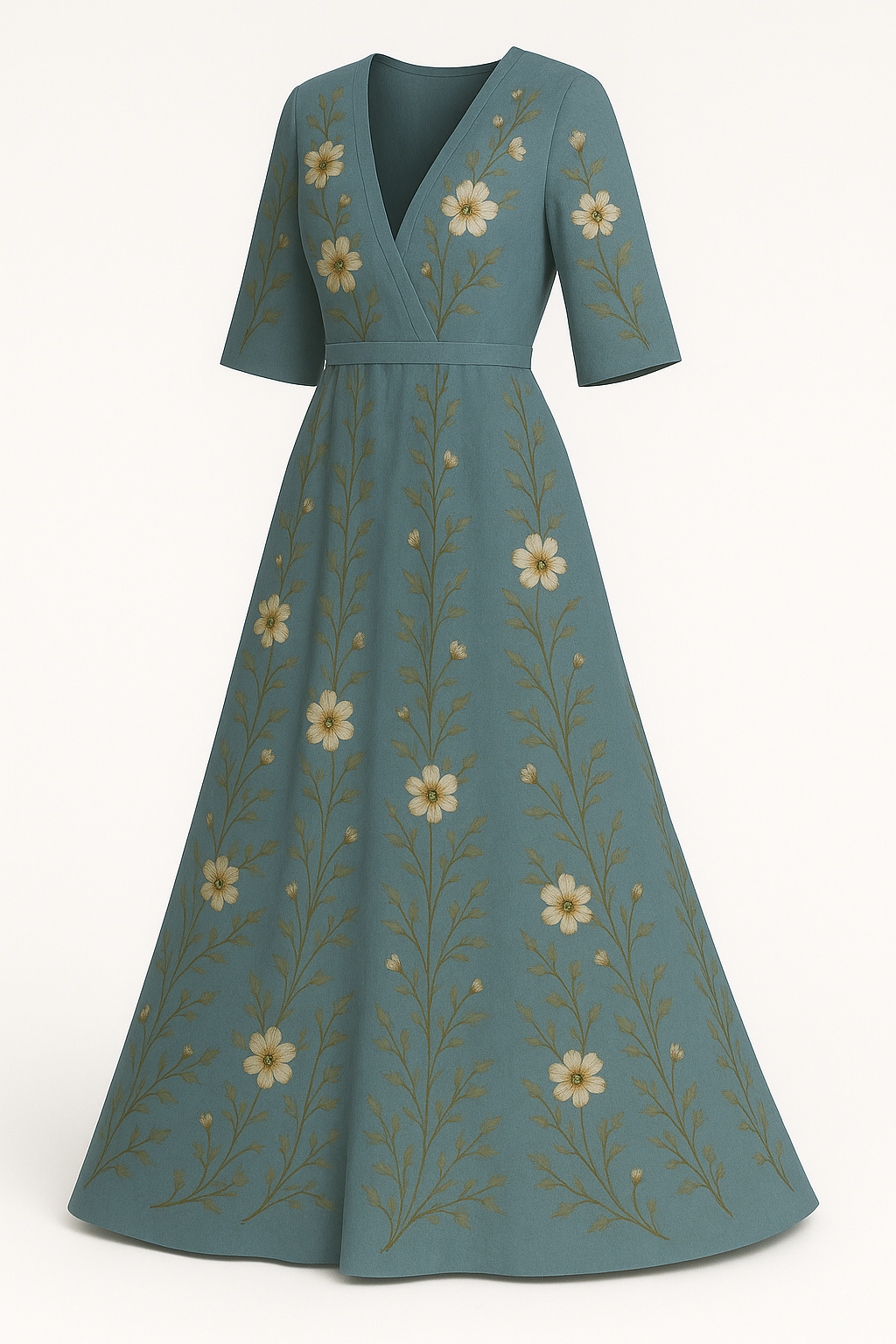 Elegante maxi-jurk met bloemenprint voor dames – Maelle