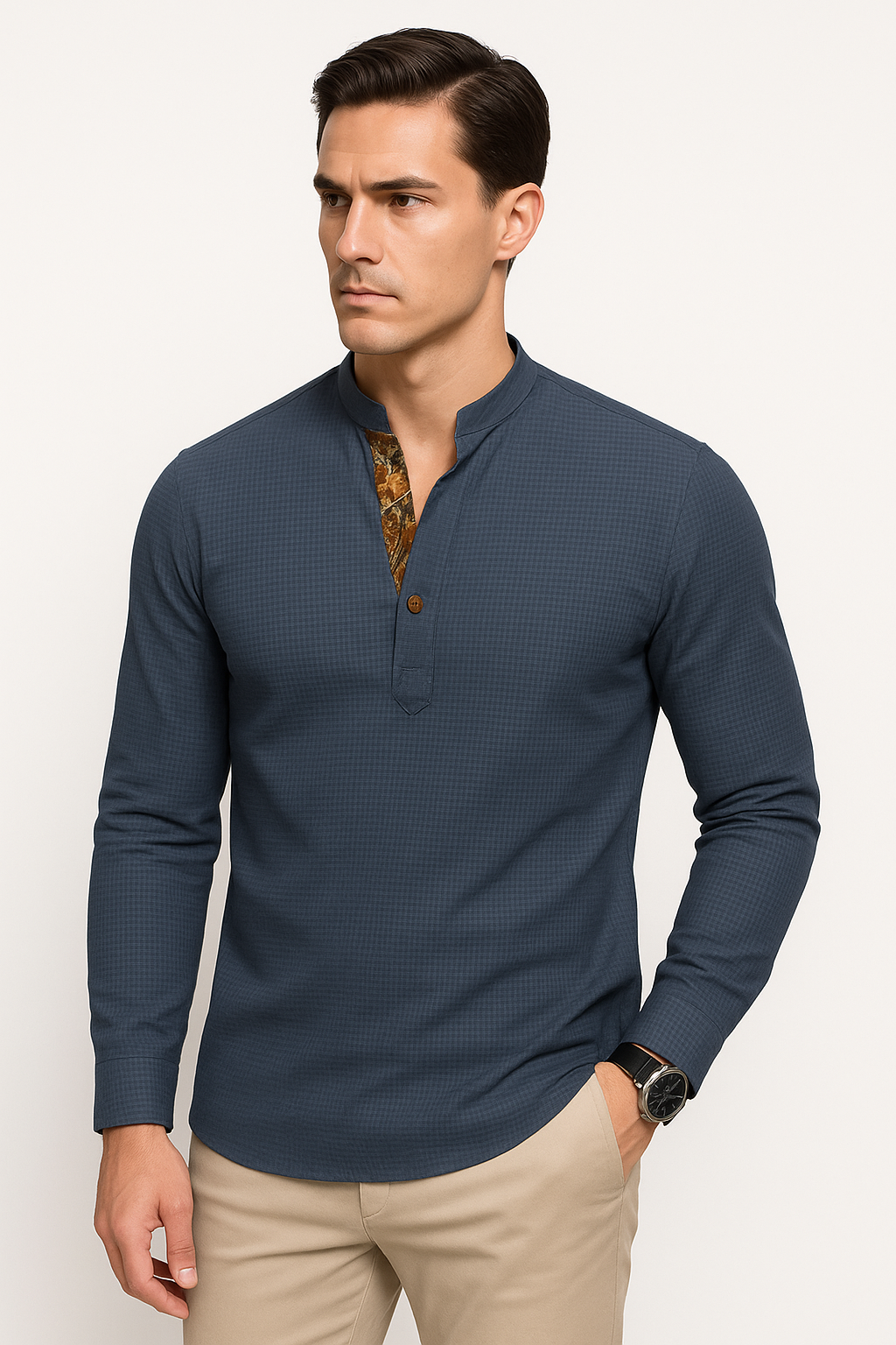 Herenshirt met lange mouwen – ademend en stijlvol – Dion