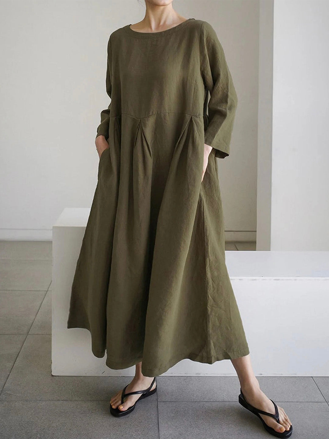 Linnen Maxi Jurk Elegant Zomercomfort Look – Nuvira