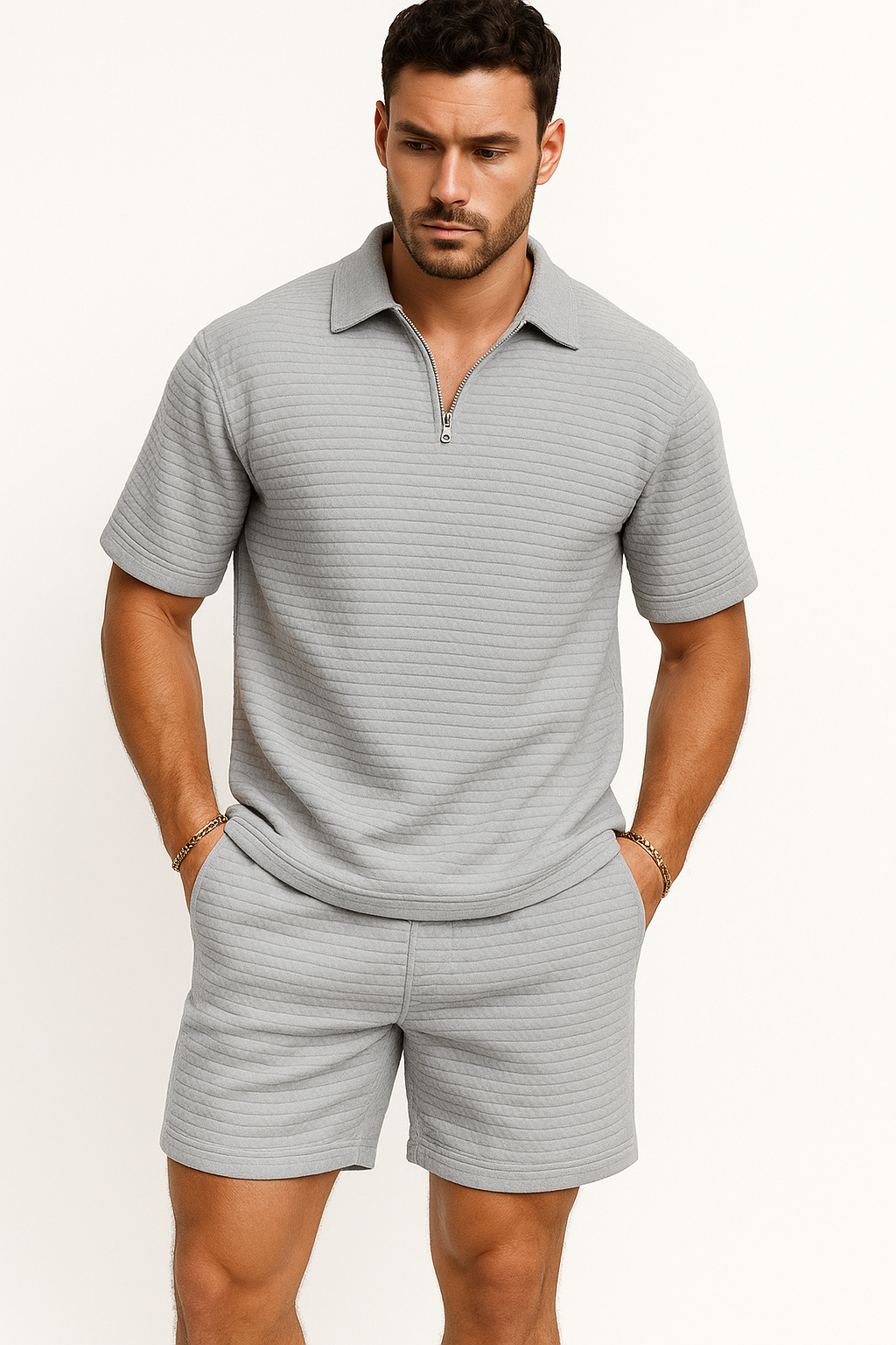 Zomeroutfit heren luchtig tweedelig set met stijl – Julian