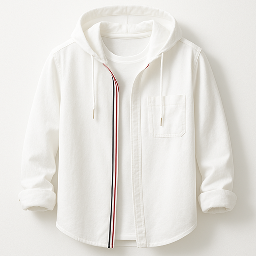 Lichte, Ademende Linnen-Katoen Hoodie voor Casual Comfort – Gossamer