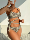 Bandeau Bikiniset met Geometrische Print – Selavira