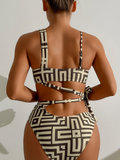 Bandeau Bikiniset met Geometrische Print – Selavira