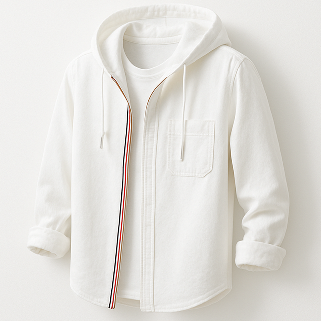 Lichte, Ademende Linnen-Katoen Hoodie voor Casual Comfort – Gossamer