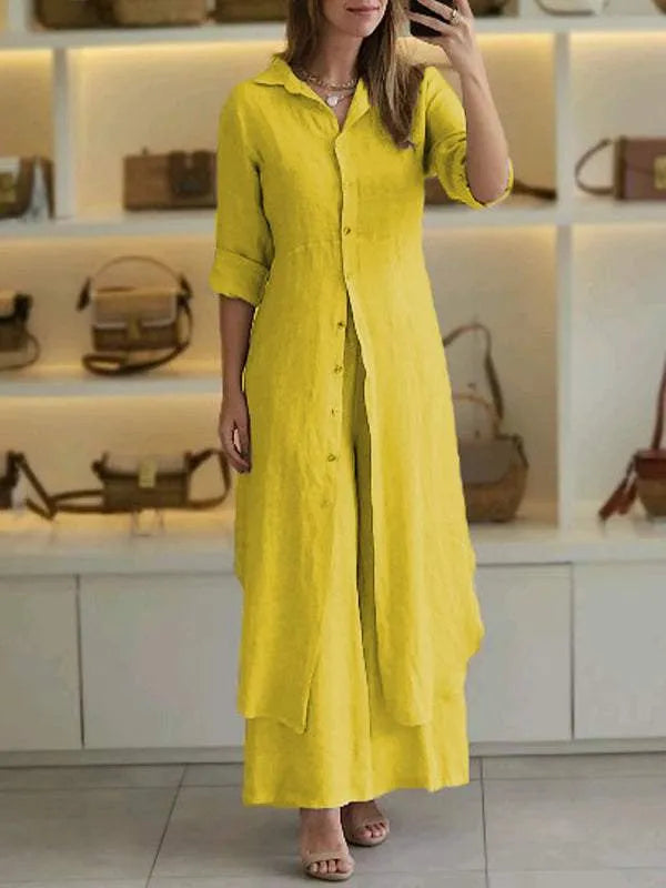 Linnen Tweedelige Zomerset Dames Outfit – Julia