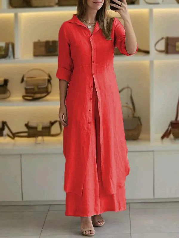 Linnen Tweedelige Zomerset Dames Outfit – Julia