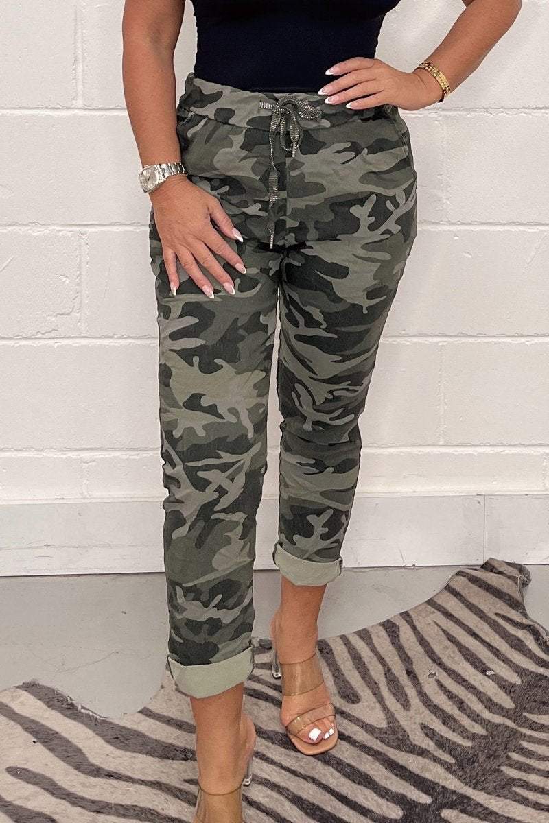Camouflage Damesbroek Comfort Chic Design – Novara