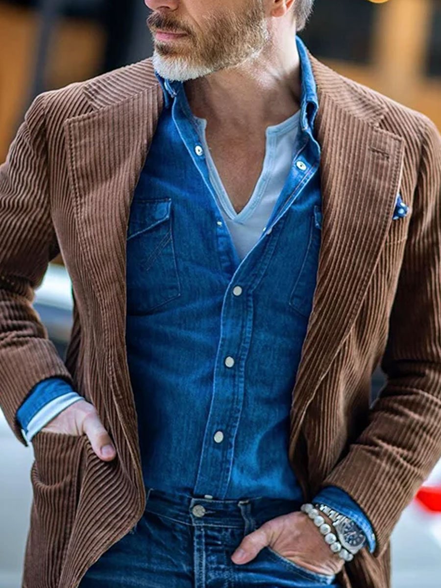 Corduroy casual blazer voor heren of dames – Thomas
