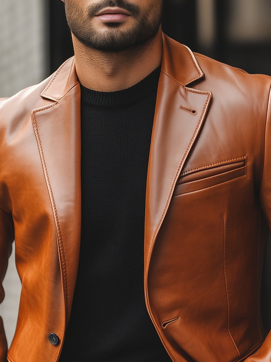 Leren Herenjas voor Tijdloze Stijl en Warmte – Anthony