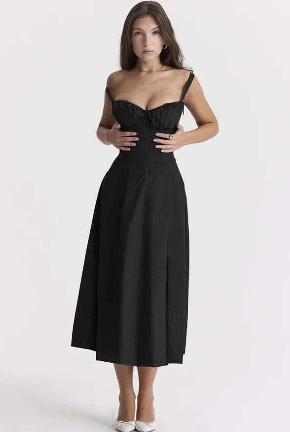 Zandloper zomerjurk met elegante pasvorm – Ariana