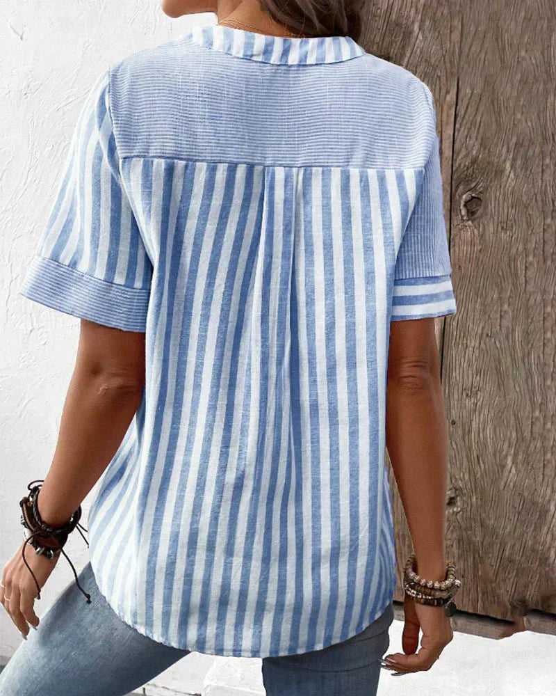Luchtige Gestreepte Blouse voor Warme Dagen – Lilly